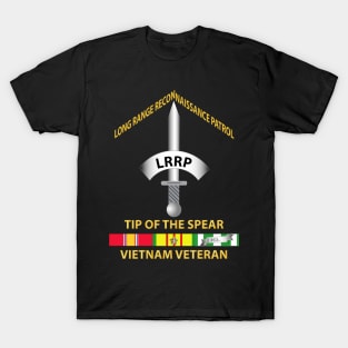 Badge - LRRP - Tip of the Spear - Vietnam Vet w SVC T-Shirt